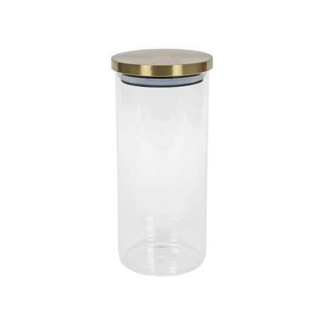 Opbevaringsglas i glas med guldlåg 1200ml