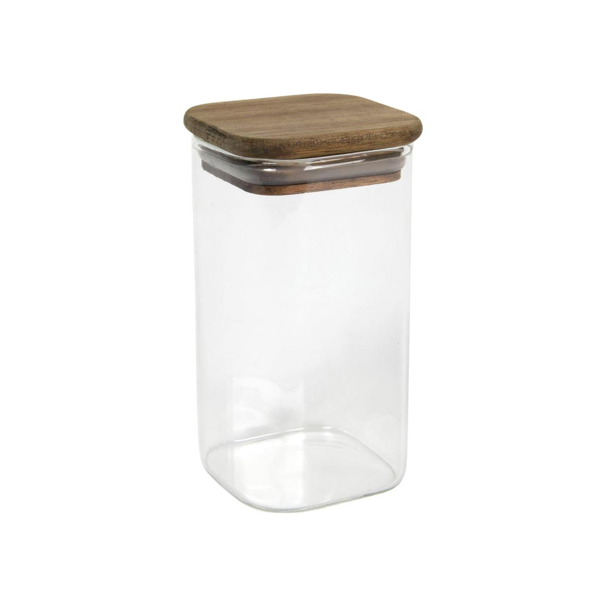 Opbevaringskrukke i glas med akacielåg 6,2x6,2x11cm