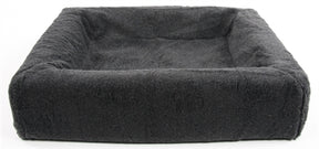 Bia seng fleecebetræk hundekurv grå