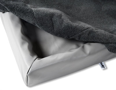Bia seng fleecebetræk hundekurv grå
