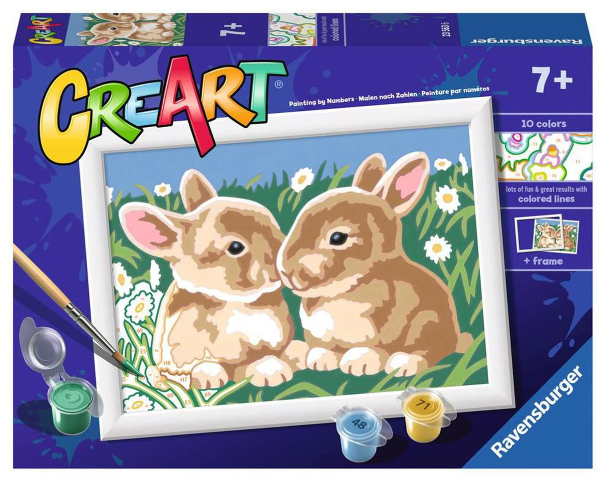 Ravensburger Creart Maleri ved nummer - Fluffy kaniner