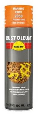 Rust-oleum spraydåse fluorrød orange markeringsmaling 500ml