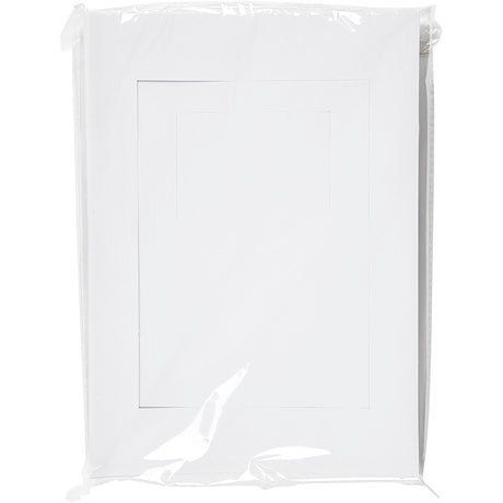 Creativ company passepartout stel, størrelse A4+A6, 230 g, hvid, 2x60 stk. 1 æske