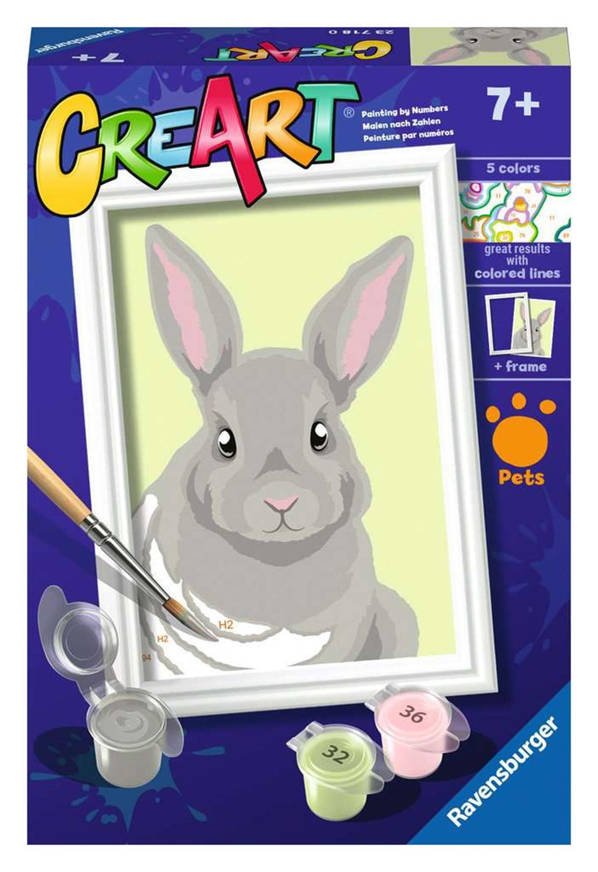 Ravensburger Creart Maleri efter nummer - Grå kanin