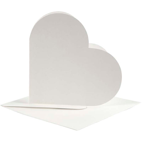 Creativ virksomhed https: www.cchobby.nl hjerte-formede-kort-størrelse-kort-12-5x12-5-cm-størrelse-envelope-13-5x13-5-cm-off-white-10-sæt-1-boks