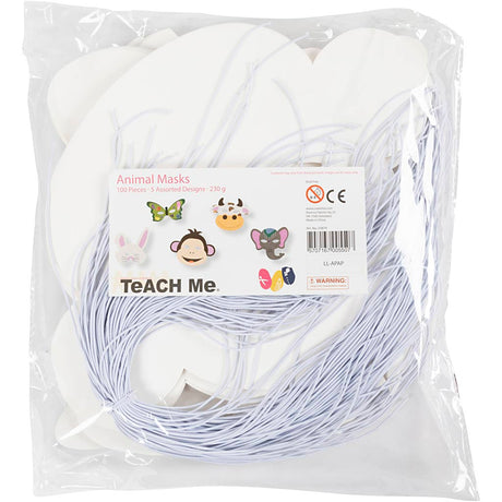 Creativ firmadyremasker, h: 13-24 cm, b: 20-28 cm, 230 g, hvid, 100 stk. 1 æske