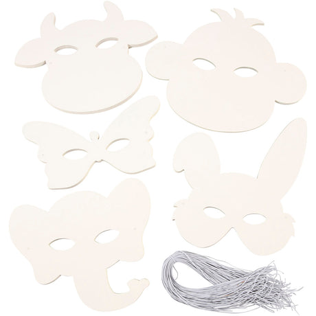 Creativ firmadyremasker, h: 13-24 cm, b: 20-28 cm, 230 g, hvid, 100 stk. 1 æske