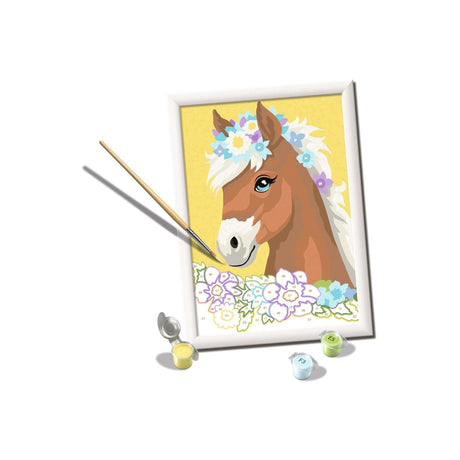Ravensburger creart maling efter nummer - hest med blomster