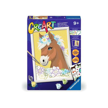 Ravensburger creart maling efter nummer - hest med blomster