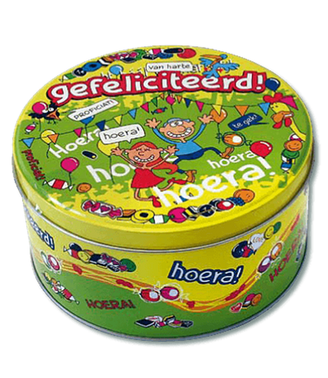 Paperdreams candy tin tillykke