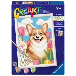 Ravensburger – creart: floral corgi – maleri efter tal
