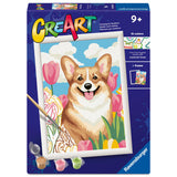 Ravensburger – creart: floral corgi – maleri efter tal