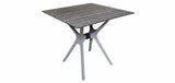 Sens havebord jaspis 80x80cm plast mørkegrå