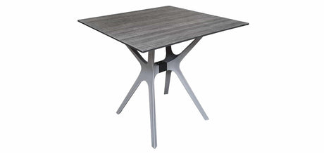 Sens havebord jaspis 80x80cm mørkegrå