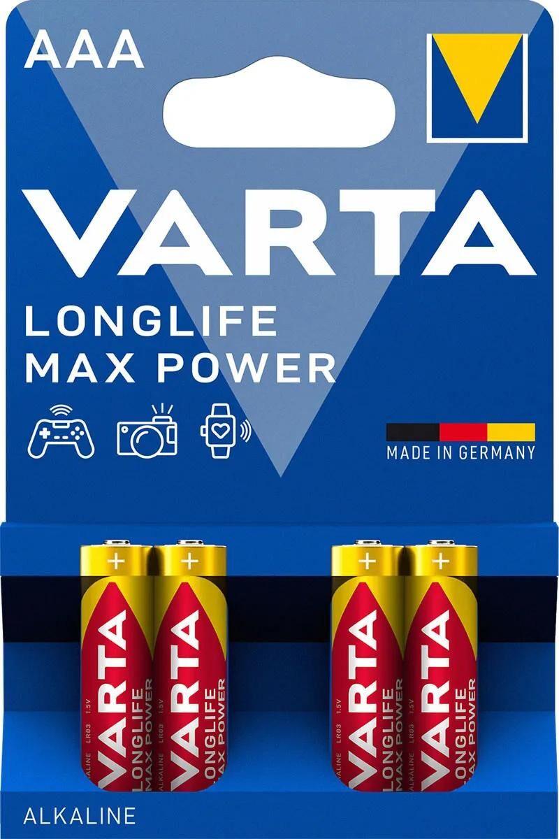 Varta batteri longlife max power micro maxpower longlife 4er-sb aaa