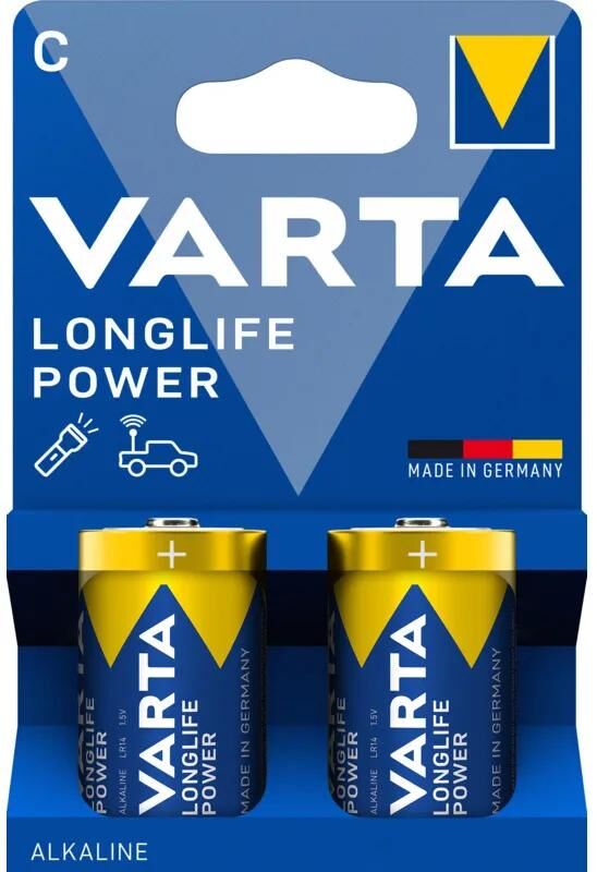 Varta batteri longlife power - høj energi power baby longlife 2-pak blister c
