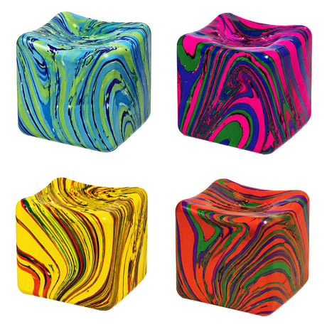 Toi-toys squishdough knijpkubus xl marmer - 10cm 500gr