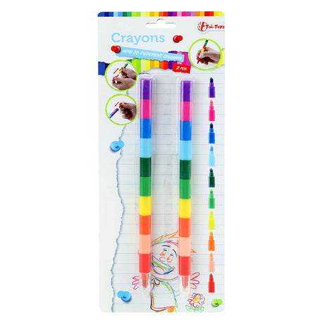 Toi-toys 10-i-1 voksblyantpen, 2 stk.