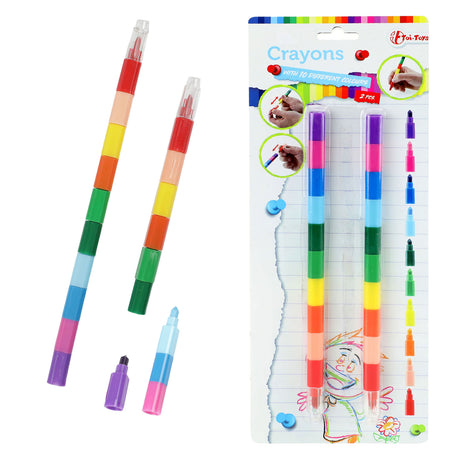 Toi-toys 10-i-1 voksblyantpen, 2 stk.