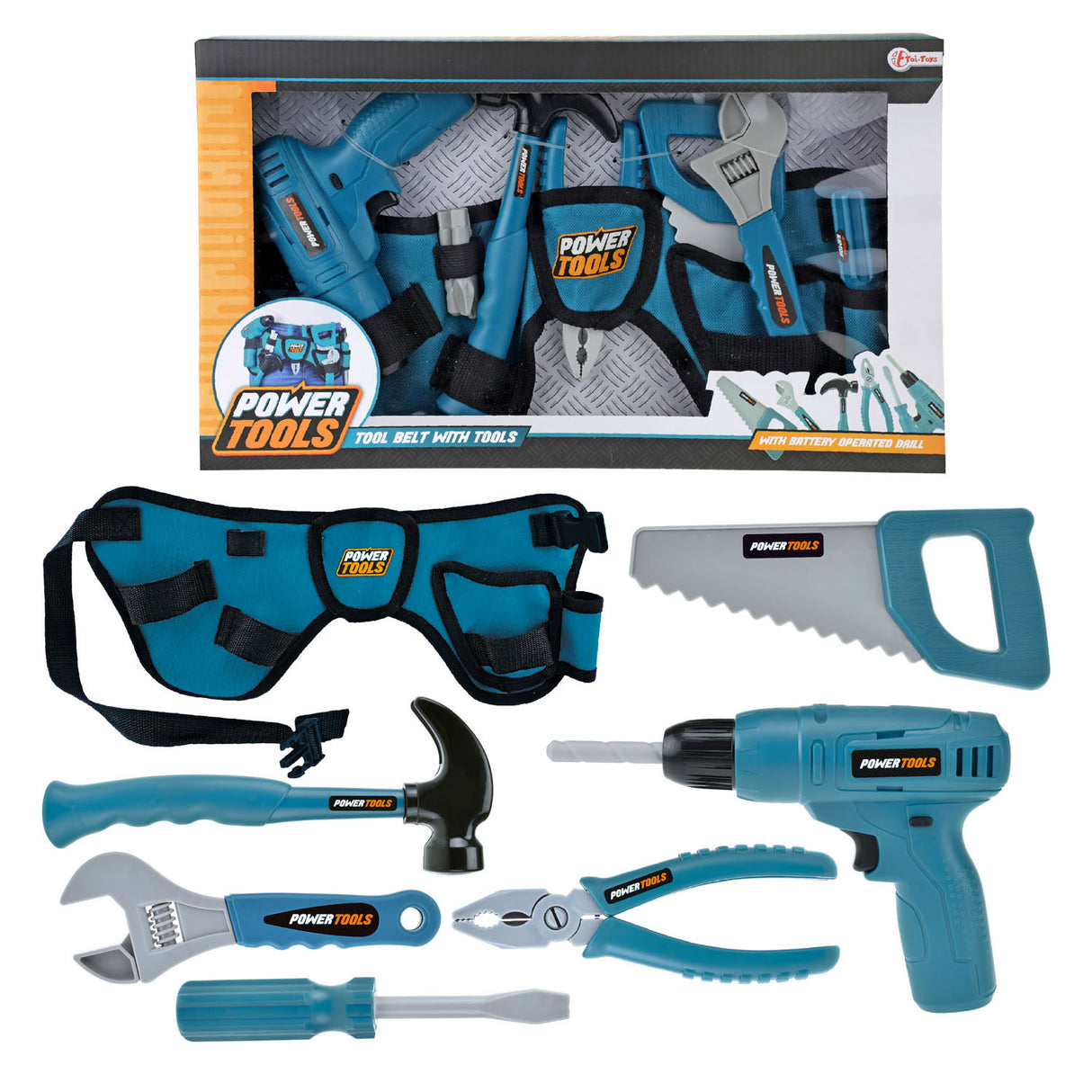 TOI-TOYS TOOLS Tool Belt med værktøjer