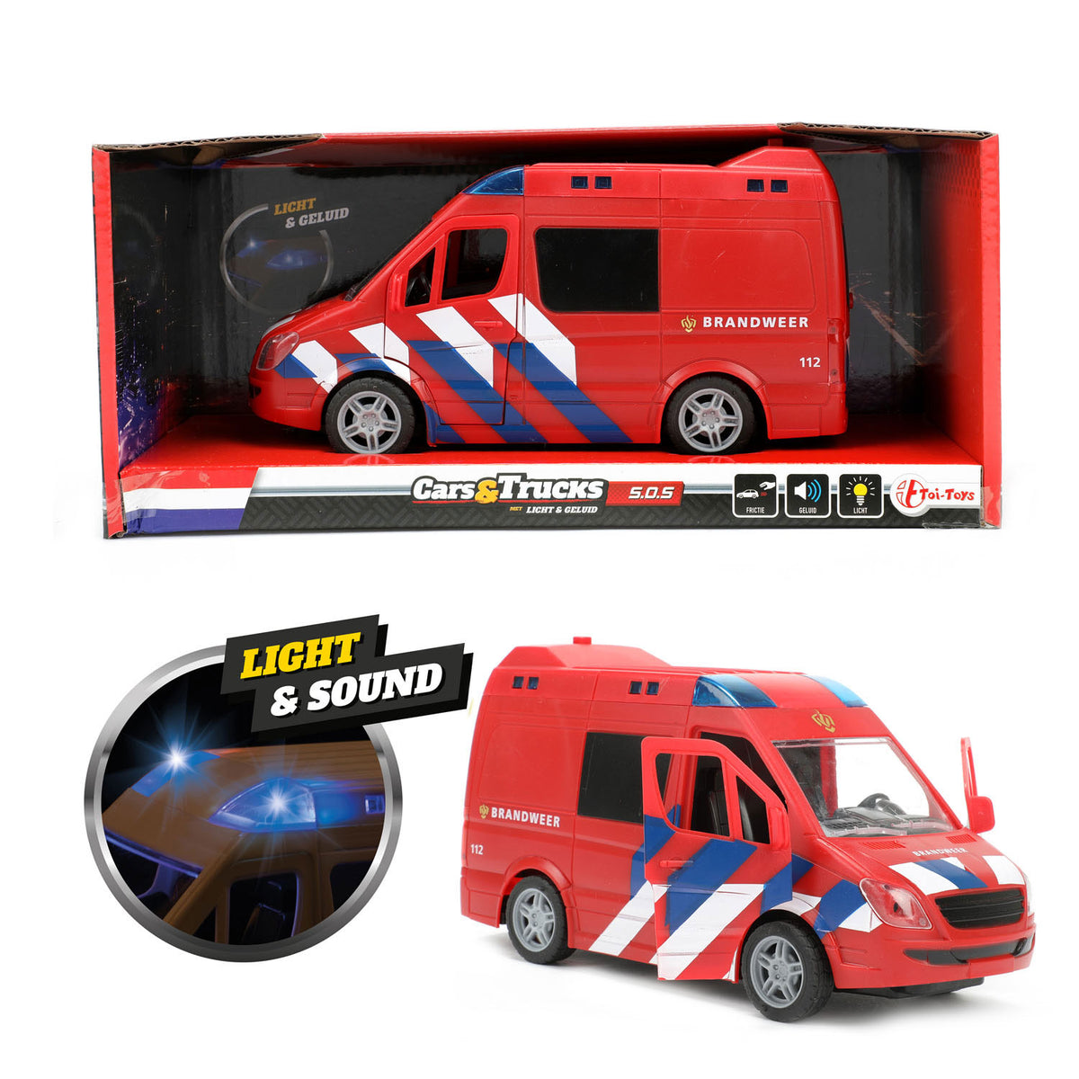 Toi-toys brandbil med lys og lyd