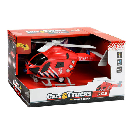 Toi-toys vehicool brandvæsen helikopter med lys og lyd