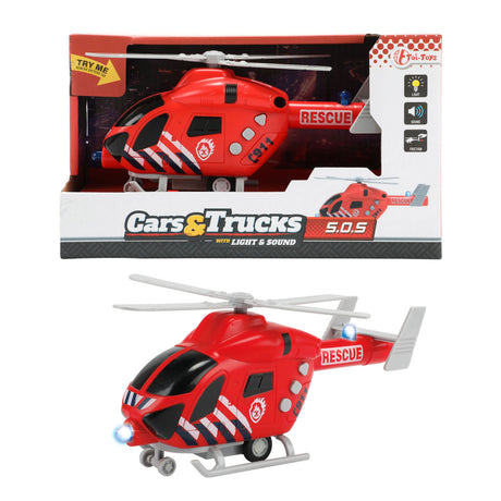 Toi-toys vehicool brandvæsen helikopter med lys og lyd