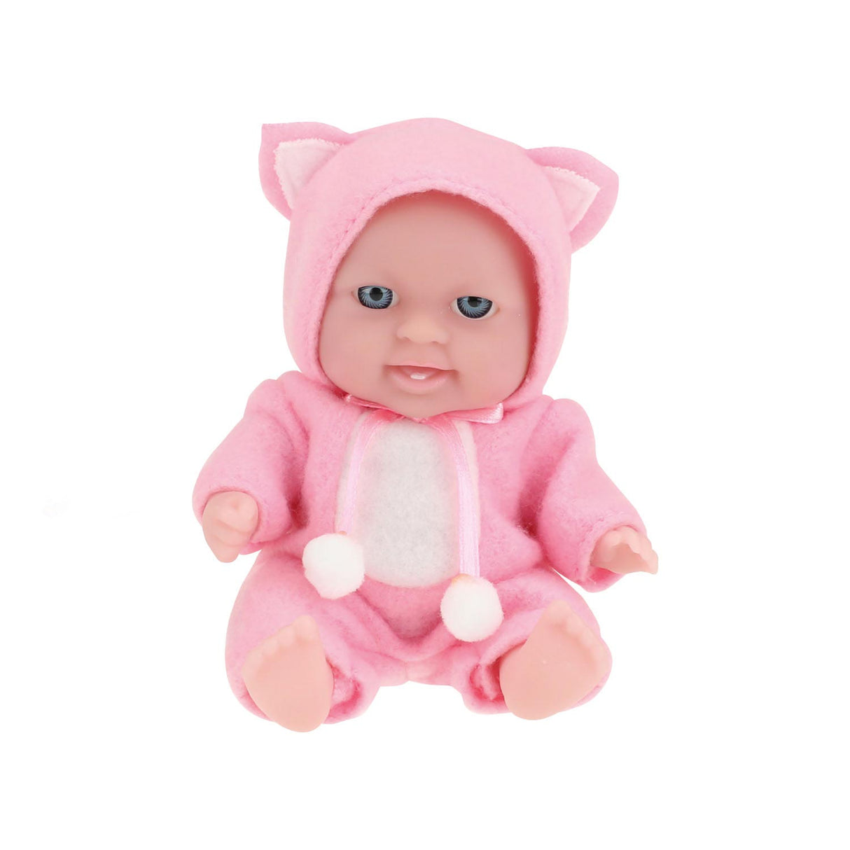 Toi-legetøj babydukke med tøjsæt 14 cm lys pink