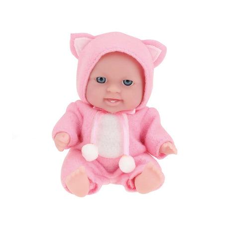 Toi-legetøj babydukke med tøjsæt 14 cm lys pink