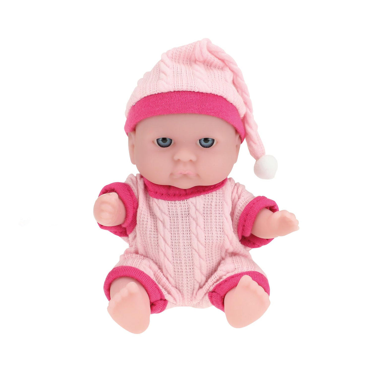 Toi-legetøj babydukke med tøjsæt 14 cm lys pink