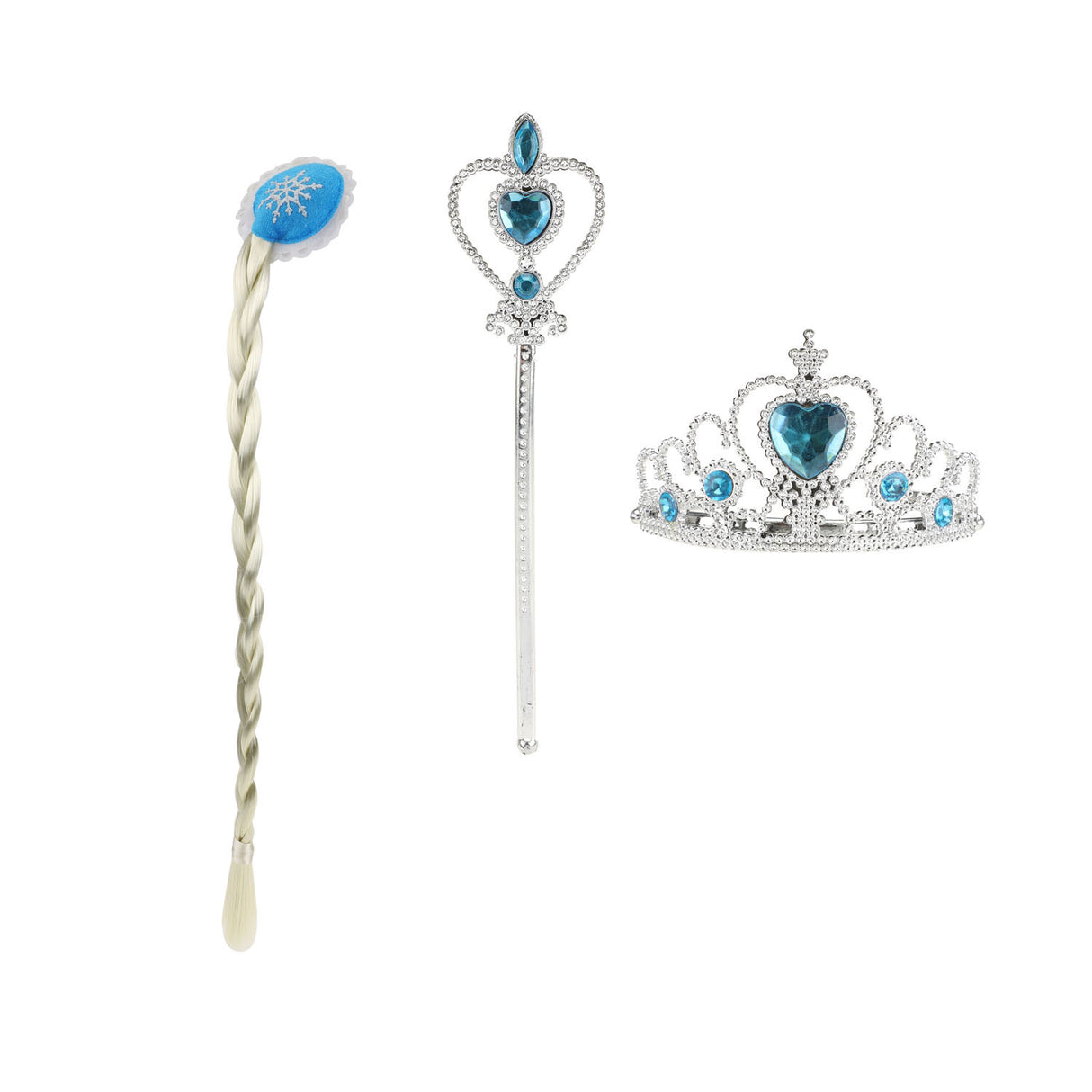 Toi-legetøj toi-legetøj isprinsessesæt med fletning, diadem og tryllestav