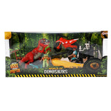 World of dinosaurs legesæt - båd og motorcykel med dinosaurer
