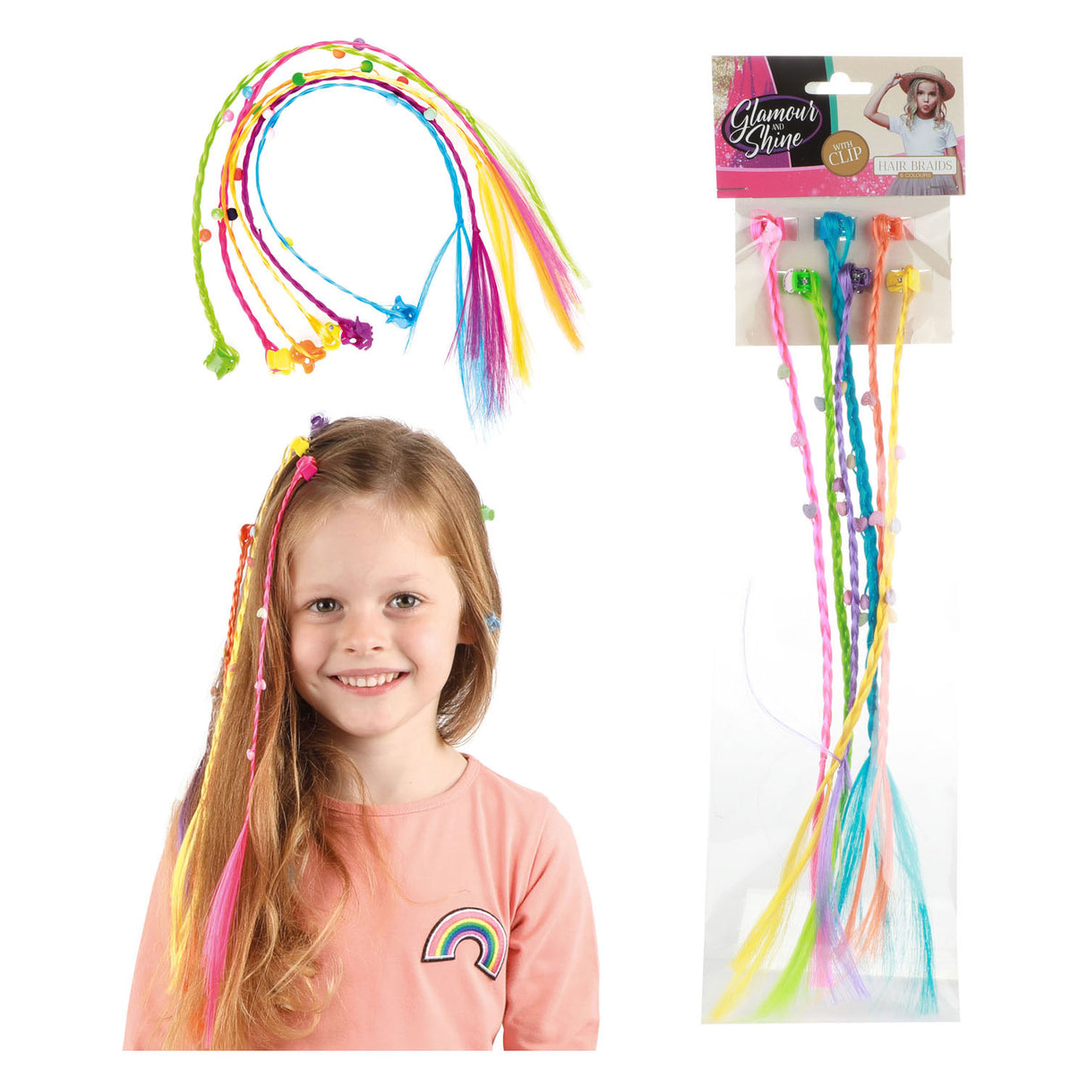 Toi-Toys Haarlok Haarclip med hjerter, 6 ..