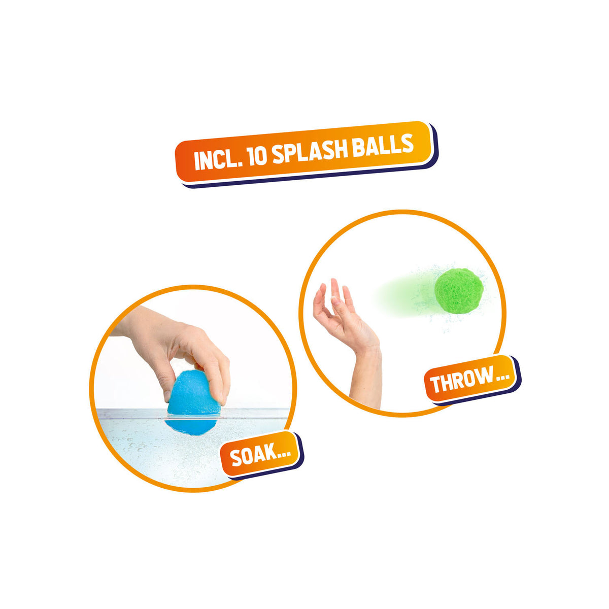 Splash super bolde sæt (2 spande, 10 bolde)