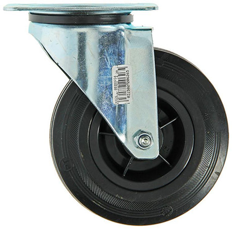Mack by tente 1049125 - zwenkwiel bevestigingsplaat rubber met nylon velg 125mm | 8 stuks