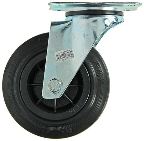 Mack by tente 1049128 - zwenkwiel bevestigingsplaat rubber met nylon velg 160mm | 4 stuks