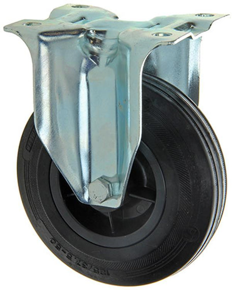 Mack by tente 1049127 - vast wiel bevestigingsplaat rubber met nylon velg 125mm | 4 stuks