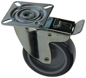 Mack by tente 1015245 - rubb. rulle + bremse 2 kuglelejer + plade 75mm | 18 stk