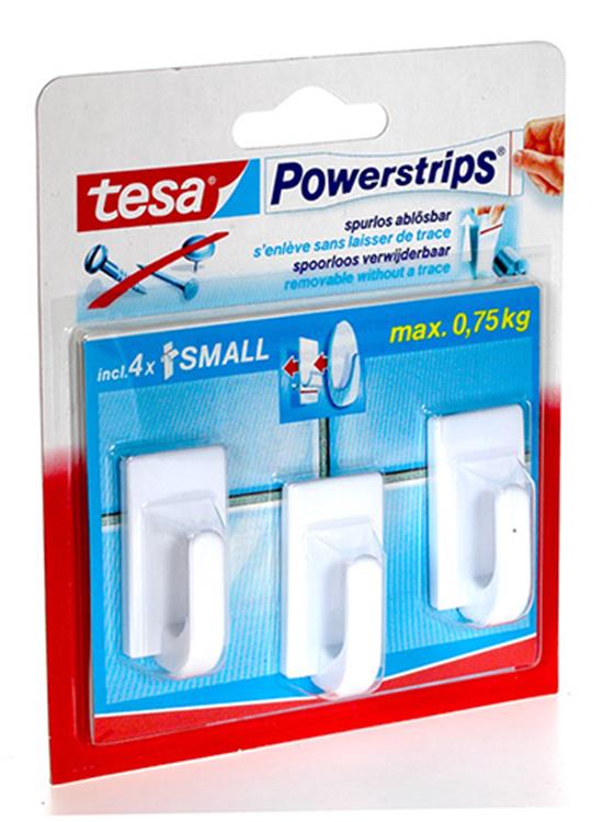 Tesa 1001526 - powerst.mini hvid klassisk | 6 stk