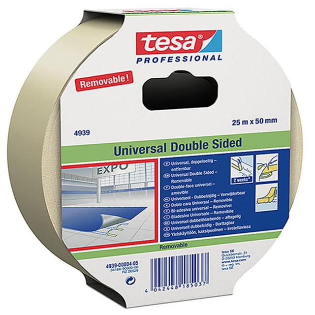 Tesa professional 1059200 - tæppetape aftagelig 25m 50mm | 6 stk