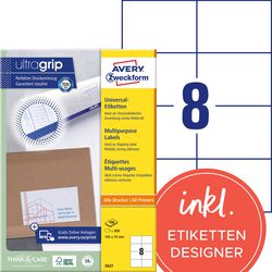 Universaletiketter avery 3427 105x74mm