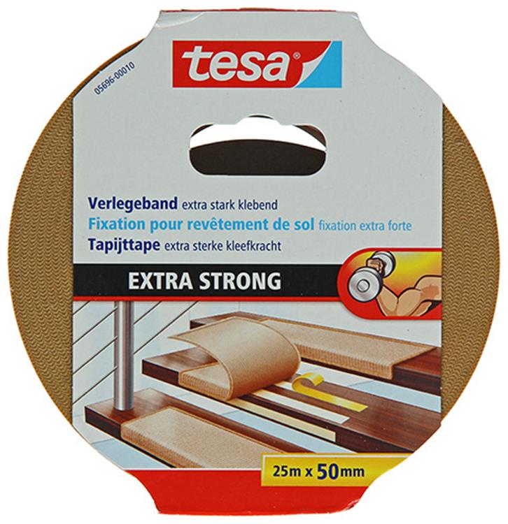 Tesa 1054489 - tæppetape ekstra stærk 25m x 50mm | 6 stk