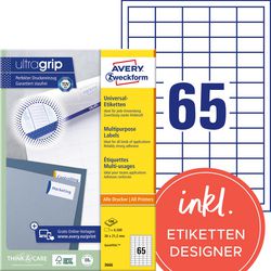Universaletiketter avery 3666 38x21,2mm