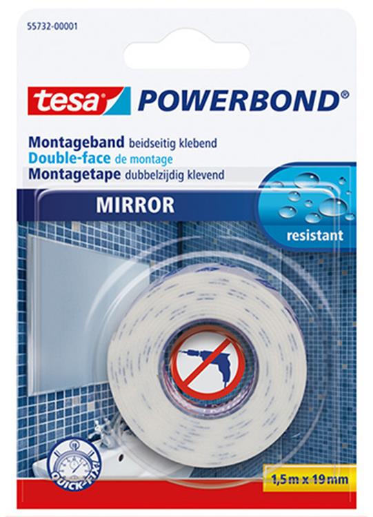 Tesa 1002802 - montering af spejle 1,5mx19mm | 6 stk