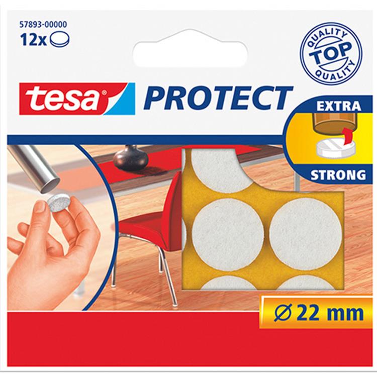 Tesa 1003209 - filt 22mm hvid 12stk | 20 stk