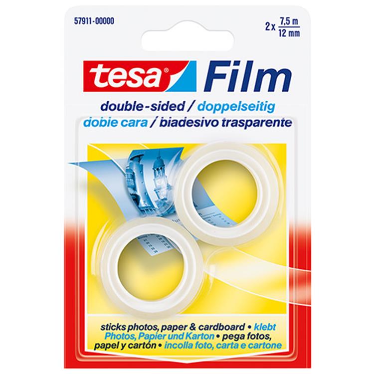 Tesa 1059246 - 2x film dobbeltsidet 7,5:12 bl | 6 stk