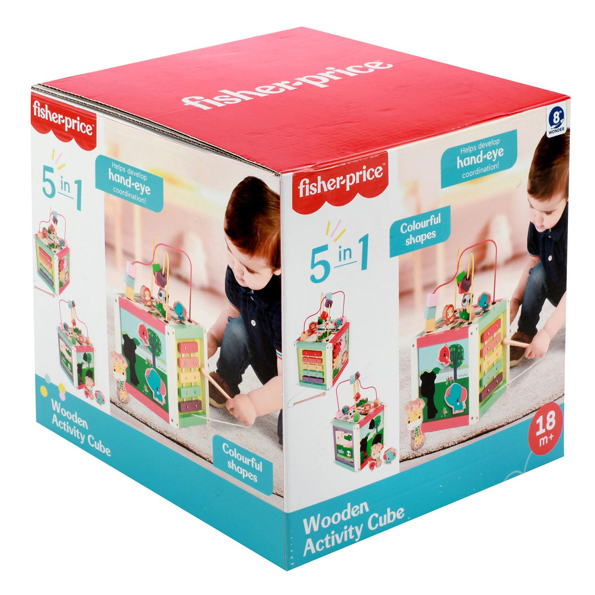 Fisher Price Activity Kubus Hout