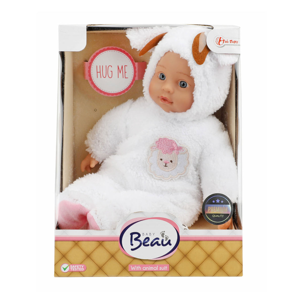 Beau-beau baby beau babydukke i dyredragt får
