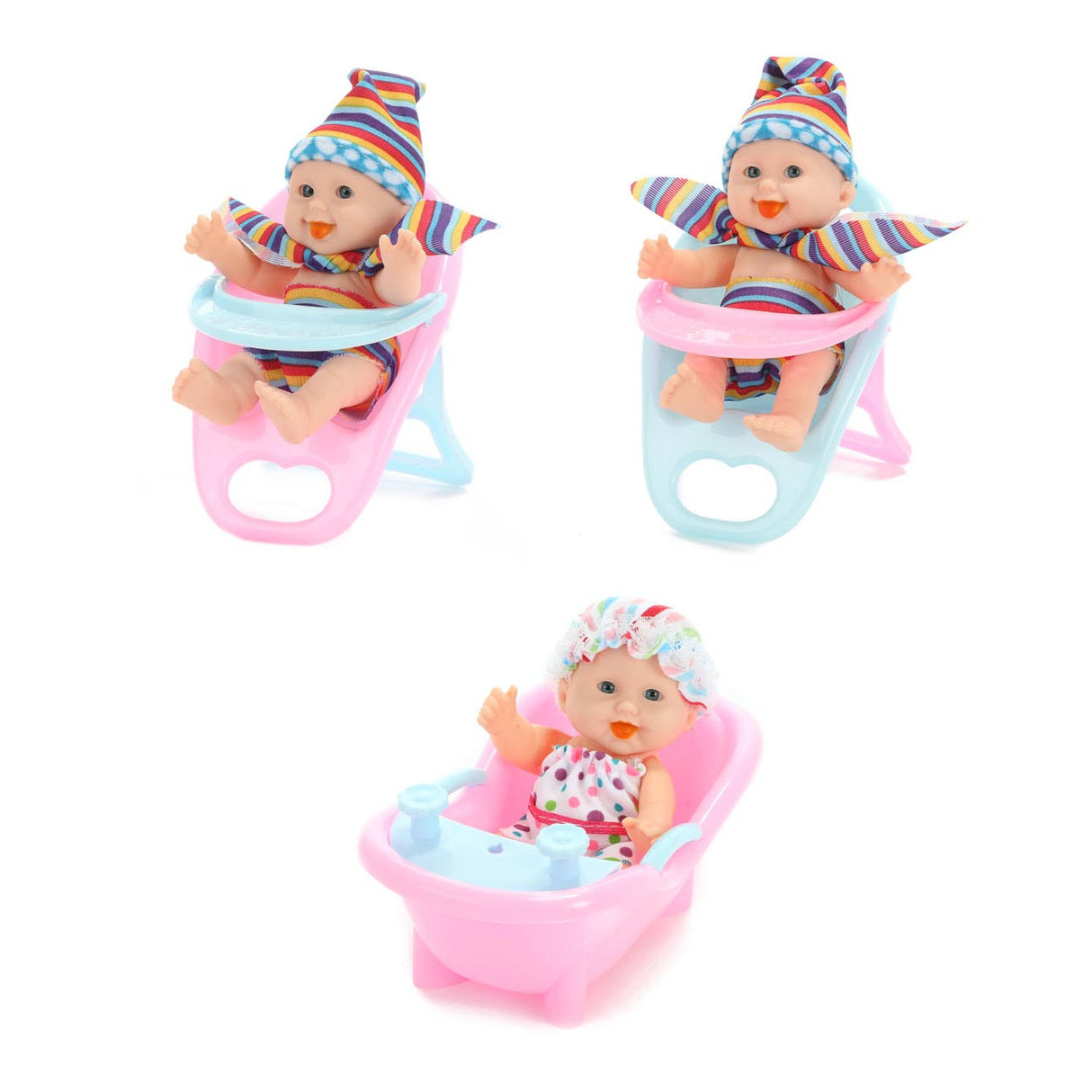 Beau-beau baby beau mini baby dukke siddende, 12 cm