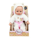 Beau baby baby dukke i dukke sæde, 33 cm